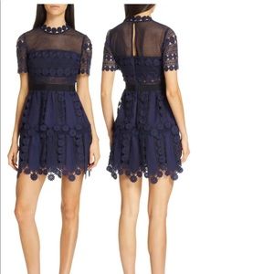 Self-Portrait Teardrop Lace Minidress